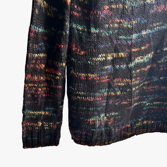 NWT SPENSE Knits Cowl Neck Black Color Fleck On/Off Shoulder Sweater XL - Picture 2 of 7